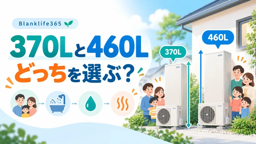 エコキュート370Lと460Lはどっち？家族人数と使い方で選ぶ目安
