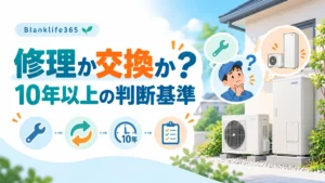 エコキュートは修理か交換か？10年以上使っているときの判断基準