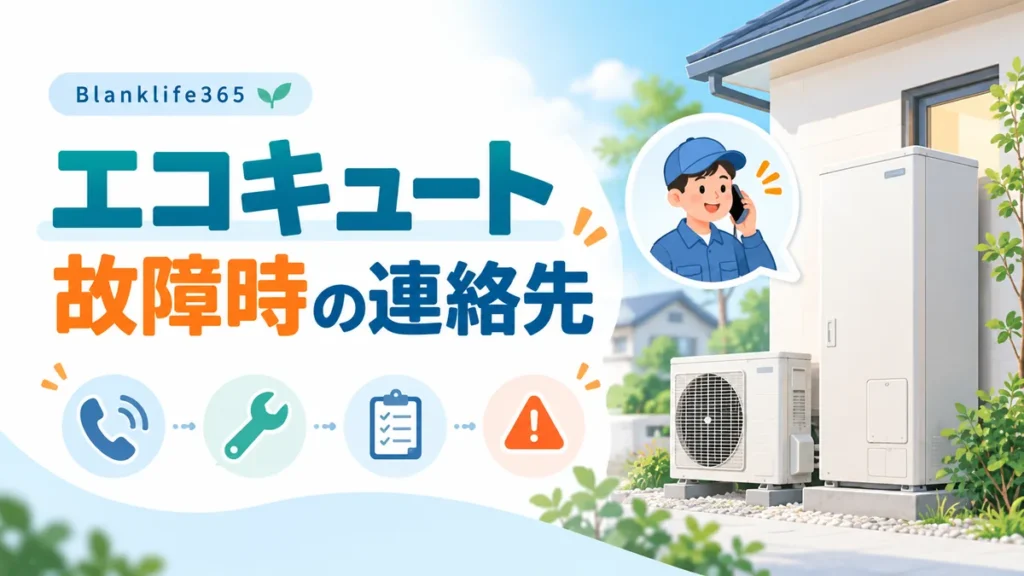 エコキュートが壊れたらどこに頼む？修理・交換の依頼先と最初に確認すること