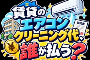 賃貸のエアコンクリーニング代は誰が払う？大家・借主の負担を整理